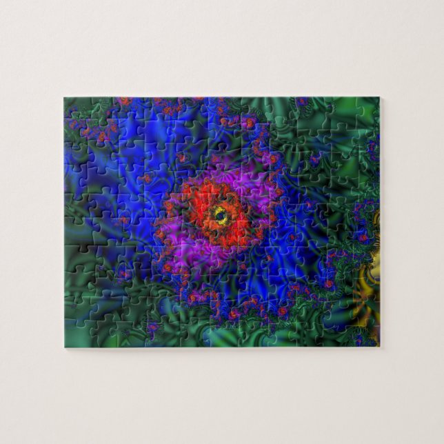 Quebra-cabeça Visão do túnel | Arte Fractal Arco-Íris (Horizontal)