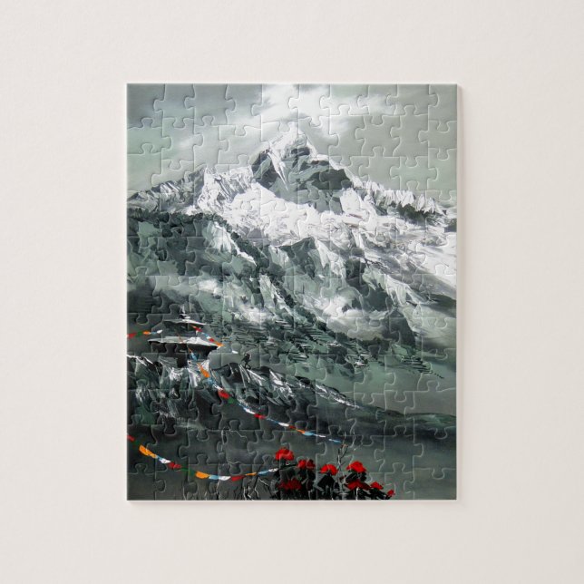 Quebra-cabeça Visão Panorâmica Do Campo De Base Everest (Vertical)