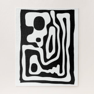 Quebra-cabeça Vise Grip: Abstrato preto e branco