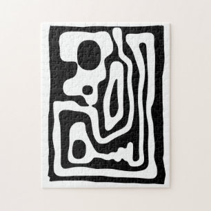 Quebra-cabeça Vise Grip: Abstrato preto e branco