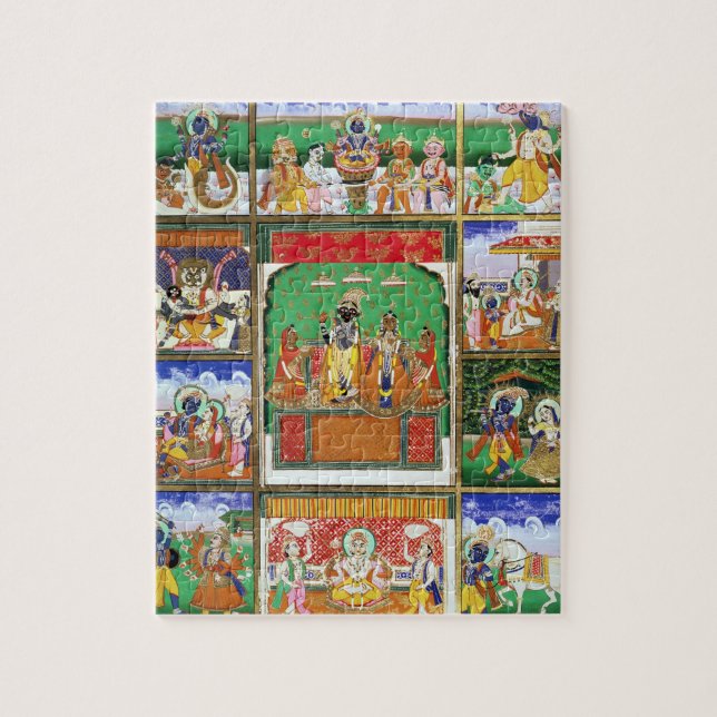 Quebra-cabeça Vishnu no centro de seus dez avatars, Jaipur, R (Vertical)