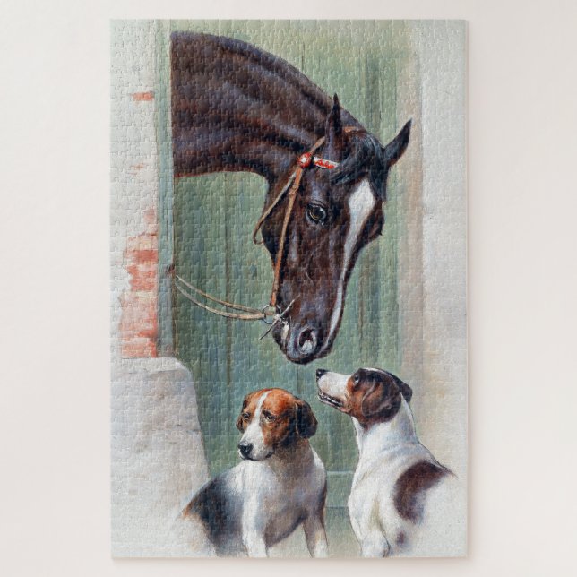 Quebra-cabeça Visita aos estábulos de Carl Reichert (Vertical)