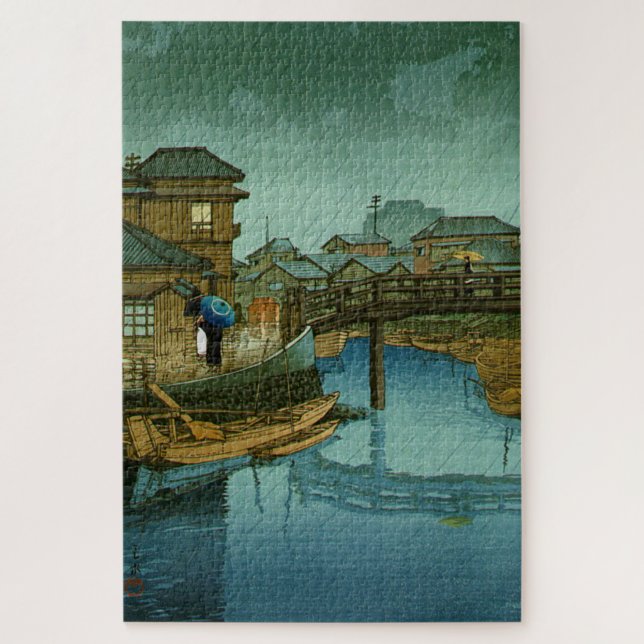 Quebra-cabeça Visões de Tokaido Shinagawa Kawase Hasui (Vertical)