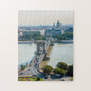 Quebra-cabeça Vista aérea da Cadeia Bridge - Budapeste