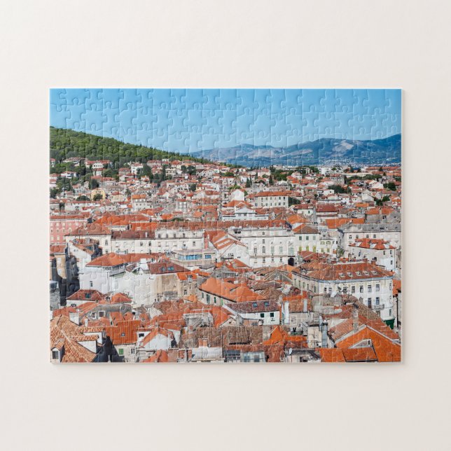 Quebra-cabeça Vista aérea da cidade de Split - Dalmácia, Croácia (Horizontal)