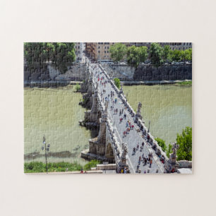 Quebra-cabeça Vista aérea da ponte Sant'Angelo - Roma, Itália
