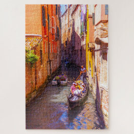 Quebra-cabeça Vista cêntrica de uma gôndola num canal, Veneza, I