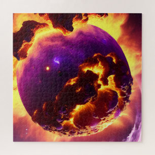 Quebra-cabeça Vista Cósmica da Nebulosa Explosiva de Púrpura Lar
