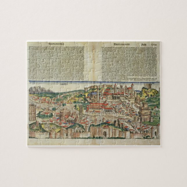 Quebra-cabeça Vista da cidade de Roma, do Nuremberg Chron (Horizontal)