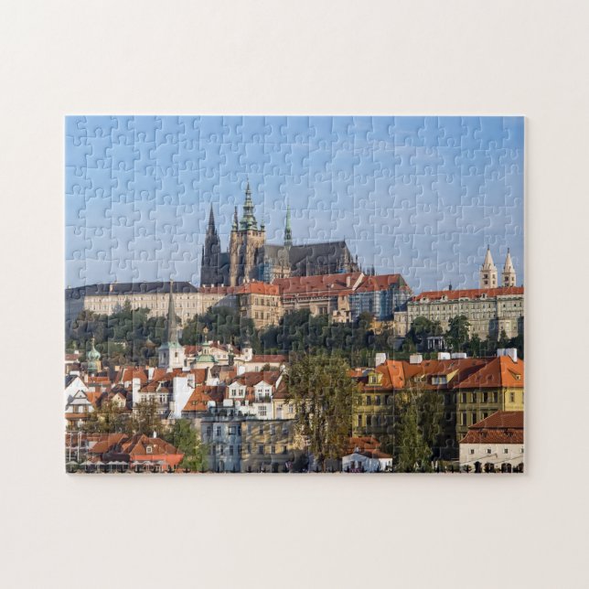 Quebra-cabeça Vista da cidade velha e do castelo de Praga, Repúb (Horizontal)
