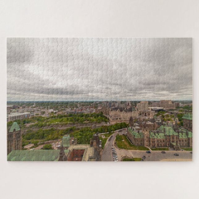 Quebra-cabeça Vista da torre do Parlamento, Ottawa, Canadá (Horizontal)