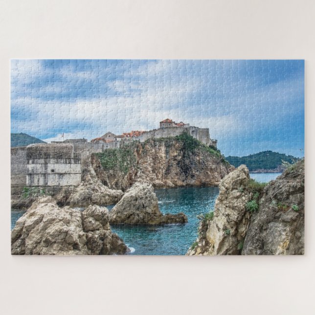 Quebra-cabeça Vista das paredes de Dubrovnik do mar (Horizontal)