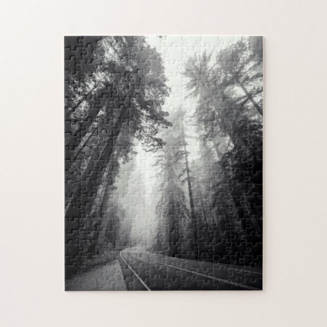 Quebra-cabeça Vista de árvores da sequóia na floresta (Vertical)