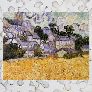 Quebra-cabeça Vista de Auvers com Igreja por Vincent van Gogh