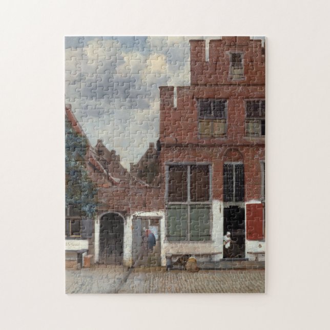 Quebra-cabeça Vista de casas em Delft por Johannes Vermeer (Vertical)