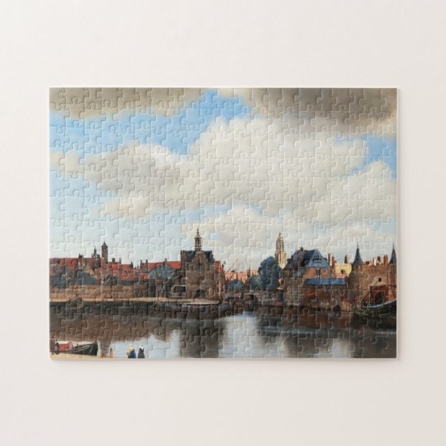Quebra-cabeça Vista de Delft por Johannes Vermeer (Horizontal)