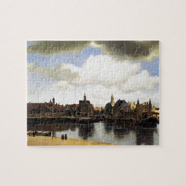 Quebra-cabeça Vista de Delft por Johannes Vermeer (Horizontal)
