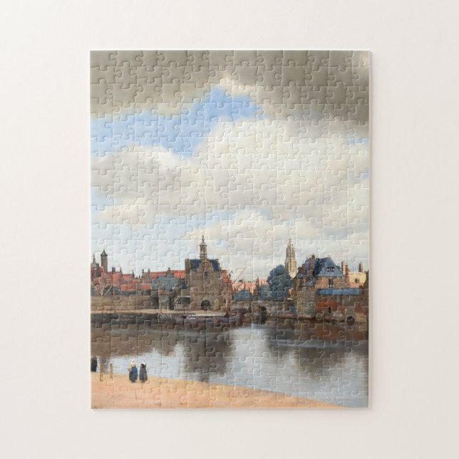 Quebra-cabeça Vista de Delft por Johannes Vermeer 1660 (Vertical)