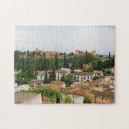 Quebra-cabeça Vista de Granada e do Alhambra, espanha -
