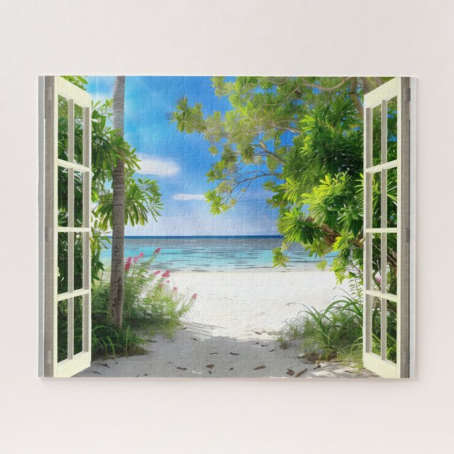 Quebra-cabeça Vista de Janela de Ilhas Tropicais (Horizontal)