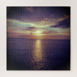 Quebra-cabeça Vista de Mar de Calm | Sol Sobre O Oceano