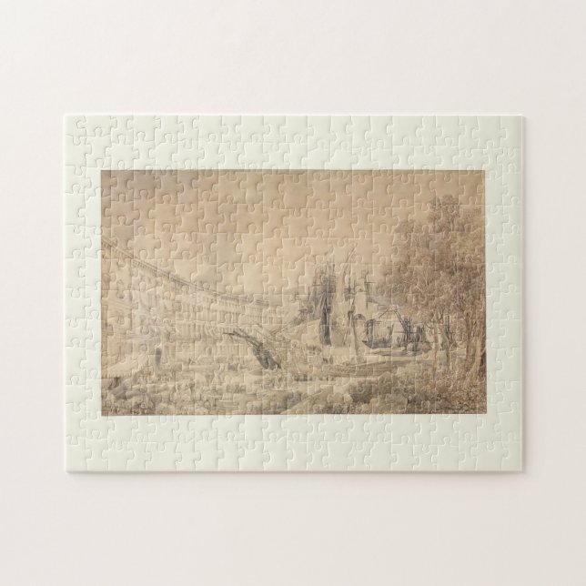 Quebra-cabeça Vista de Messina Harbour - Louis Francois Cassas A (Horizontal)