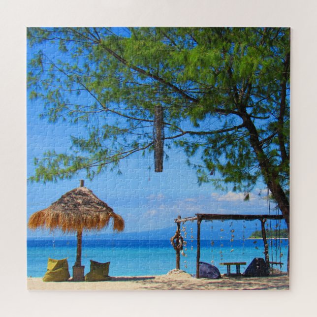 Quebra-cabeça vista de praia de gili (Horizontal)