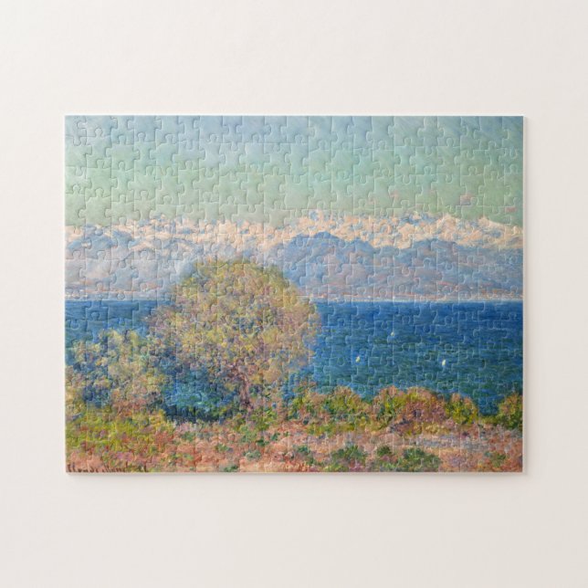 Quebra-cabeça Vista do Boné D'Antibes Monet Fine Art (Horizontal)