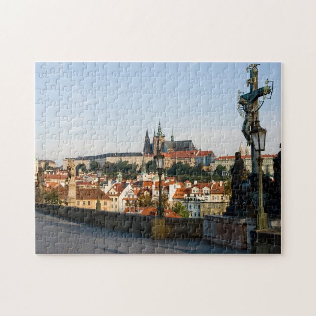 Quebra-cabeça Vista do Castelo de Praga da ponte Carlos, Repúbli (Horizontal)