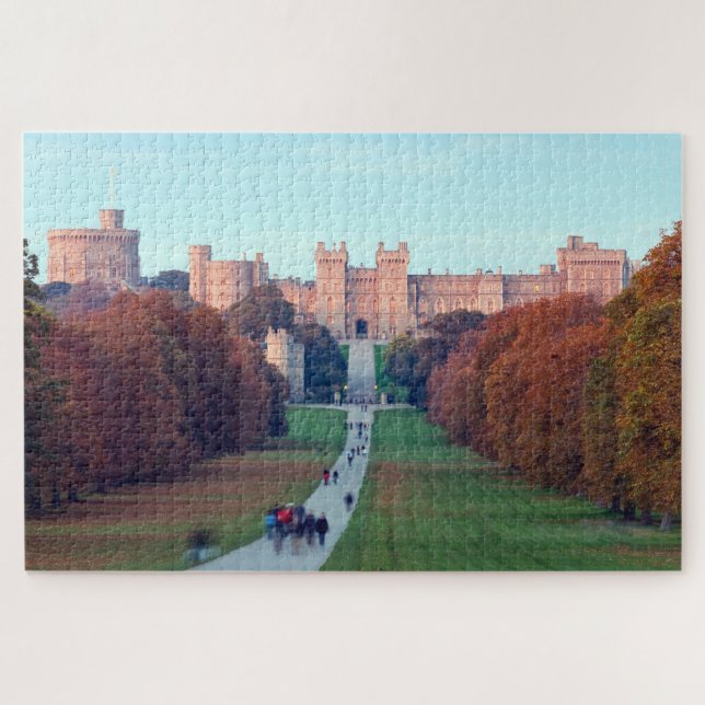 Quebra-cabeça Vista do Castelo de Windsor a partir de Long Walk  (Horizontal)