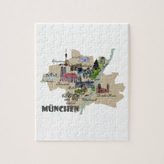 Quebra-cabeça Vista geral do mapa de Munich