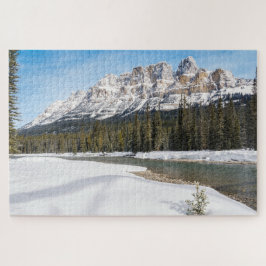 Quebra-cabeça Vista majestosa da montanha Castle no inverno