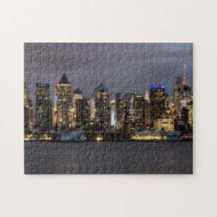 Quebra-cabeça Vista panorâmica do início da noite de Manhattan