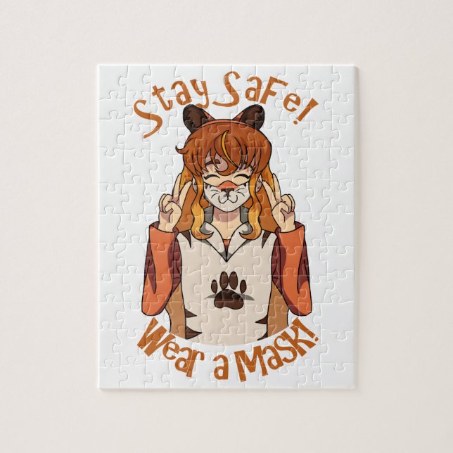 Quebra-cabeça Vista uma máscara! (Vertical)