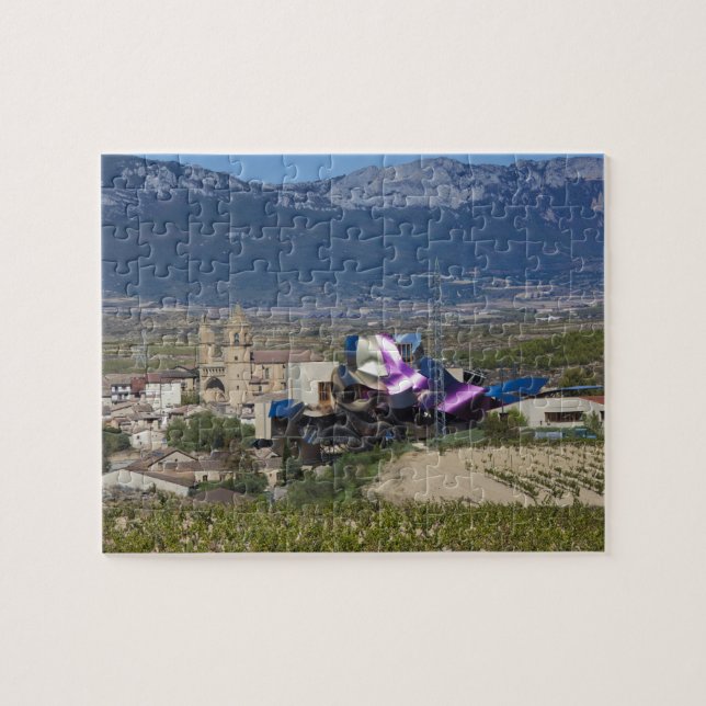 Quebra-cabeça Vista urbana elevada e Hotel Marques de Riscal (Horizontal)