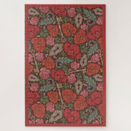 Quebra-cabeça Vítoro Steampunk Velho Chave de Bloqueio Poppies V