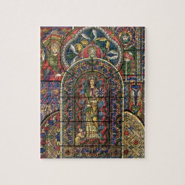 Quebra-cabeça Vitral de Igreja, Arquitetura Antiga (Vertical)