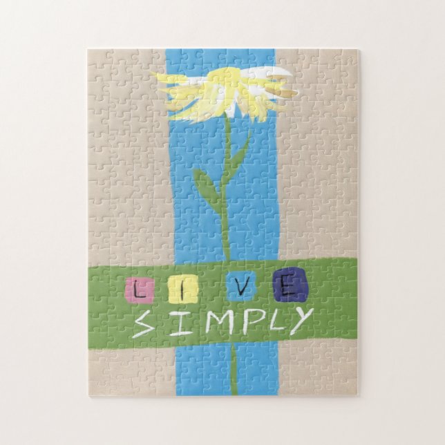 Quebra-cabeça viver simplesmente (Vertical)