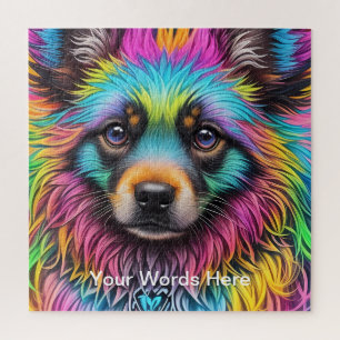 Quebra-cabeça Vivid Rainbow Neon Psychedelic Nature & Willife