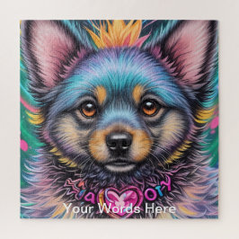 Quebra-cabeça Vivid Rainbow Neon Psychedelic Nature & Willife