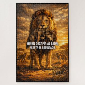 Quebra-cabeça VLLC Lion Vs Wolf Motivational Quote Lion King Wal