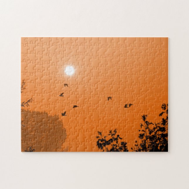 Quebra-cabeça voar ao amanhecer (Horizontal)