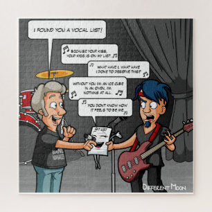 Quebra-cabeça Vocalista Music Humor Funny Pun Jigsaw Quebra-cabe