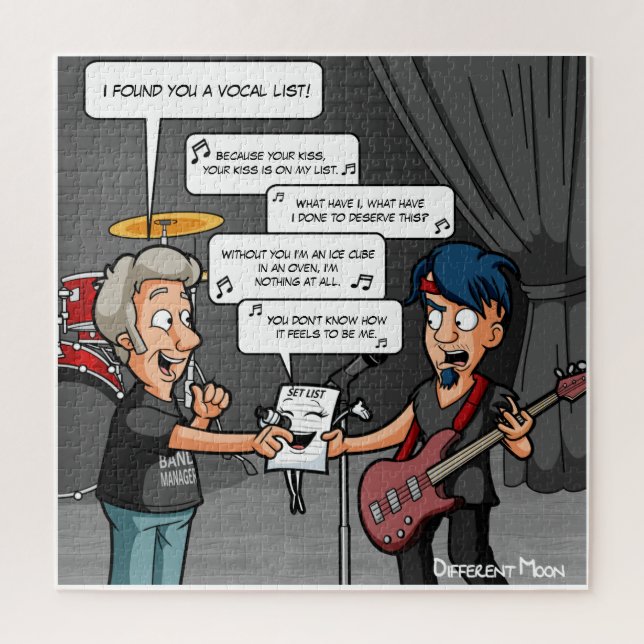 Quebra-cabeça Vocalista Music Humor Funny Pun Jigsaw Quebra-cabe (Vertical)