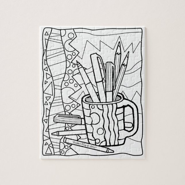 QUEBRA-CABEÇA você COLORE - um CHEIO do COPO do (Vertical)