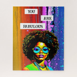 Quebra-cabeça Você é Fabulosa Mulher de Cor Colorida