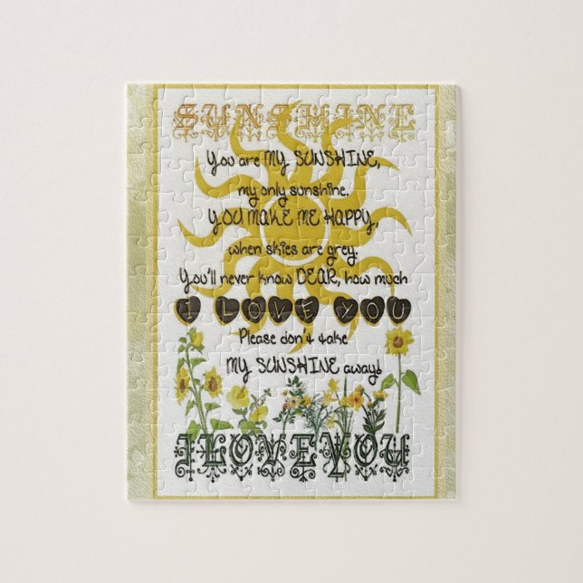 Quebra-cabeça Você é minha luz do sol (Vertical)