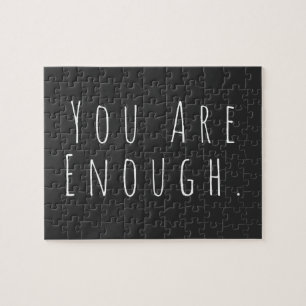 Quebra-cabeça VOCÊ É SUFICIENTE Gráfico de Arte do Word Insp