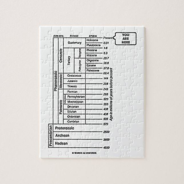 Quebra-cabeça Você está aqui (a história da terra Geological da (Vertical)