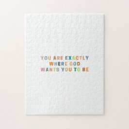 Quebra-cabeça Você está exatamente onde Deus quer que você estej